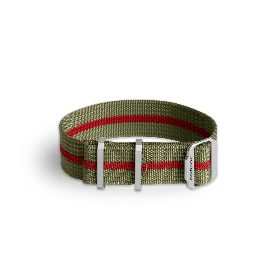 20mm Moss/Red Nylon Field Strap